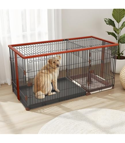 Amazon.co.jp: Shinyever 犬 サークル ウッディサークル 犬